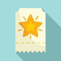 Loyalty ticket icon, flat style vector