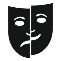 Panic bipolar disorder icon, simple style vector