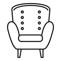 Comfort armchair icon, outline style vector