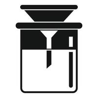 Funnel flask icon, simple style vector