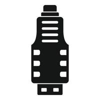 icono de adaptador micro usb, estilo simple vector