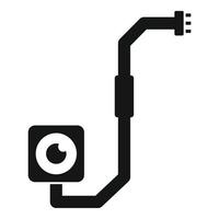 icono de cámara de teléfono roto, estilo simple vector