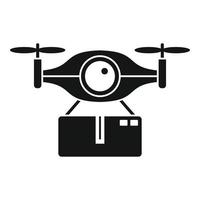 Package drone delivery icon, simple style vector