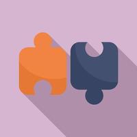 Scheme puzzle icon, flat style vector