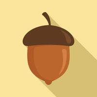 Acorn nut icon, flat style vector