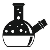 Cork boiling flask icon, simple style vector