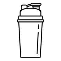 Protein shaker icon, outline style vector