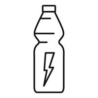 Energy drink container icon, outline style vector