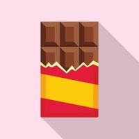 Swiss chocolate icon, flat style vector