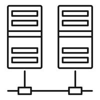 Server network connection icon, outline style vector