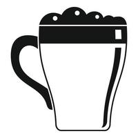 Kvass glass icon, simple style vector