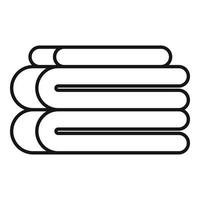 Stack soft blanket icon, outline style vector