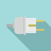 icono de enchufe eléctrico, estilo plano vector