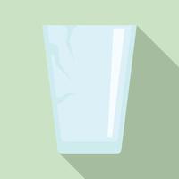 Cracked glass cup icon, flat style vector