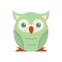 Education owl icon, flat style vector