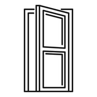 Building entrance icon, outline style vector