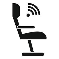 icono wifi del asiento del autobús, estilo simple vector