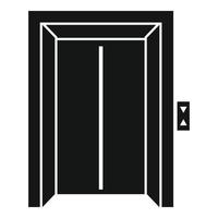 Bell elevator icon, simple style vector