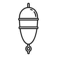 Bobber jig icon, outline style vector