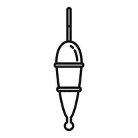 Bobber bait icon, outline style vector