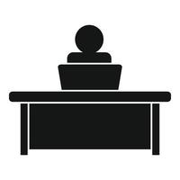 Administrator desktop icon, simple style vector