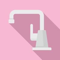 Chrome faucet icon, flat style vector