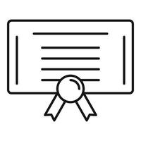 Tax diploma icon, outline style vector