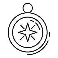 Quest compass icon, outline style vector