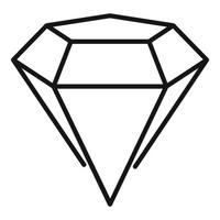 Diamond skills icon, outline style vector