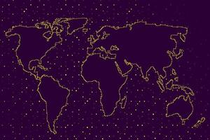 mapa del mundo más o menos delineado. cartel del mundo, mapa de la tierra. mapa del planeta con superficie de textura. patrón abstracto, ilustración. viajar por todo el mundo, fondo de silueta de mapa. foto
