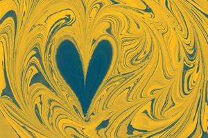 Abstract marbling heart pattern for fabric, tile design. background . Abstract heart with Ebru texture. photo