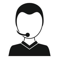 Customer man support icon, simple style vector