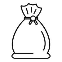 String sack icon, outline style vector