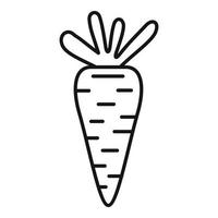 Fresh carrot icon, outline style vector