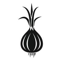 Raw onion icon, simple style vector