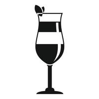 Summer cold cocktail icon, simple style vector