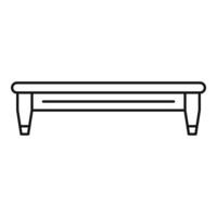 Comfort bench icon, outline style vector