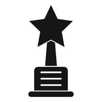 Celebrity star cup icon, simple style vector