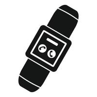 icono de reloj de fitness, estilo simple vector