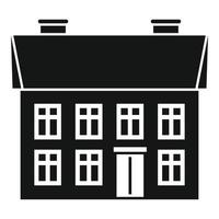 Facade cottage icon, simple style vector