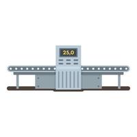 Empty assembly line icon, flat style vector