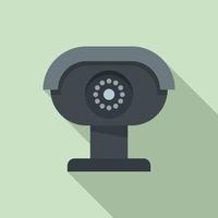 Security camera icon, flat style vector