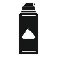 Razor shaving foam icon, simple style vector