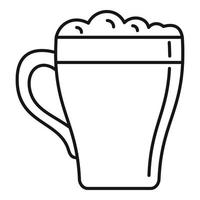 Kvass glass icon, outline style vector