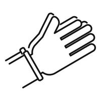 Prayer hands icon, outline style vector