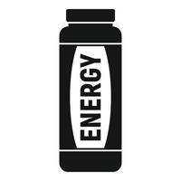 Caffeine energy drink icon, simple style vector