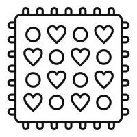 Fabric feature icon, outline style vector