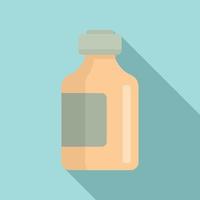 Syrup jar icon, flat style vector