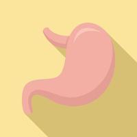 Human stomach icon, flat style vector