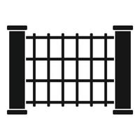 Stone tower fence icon, simple style vector